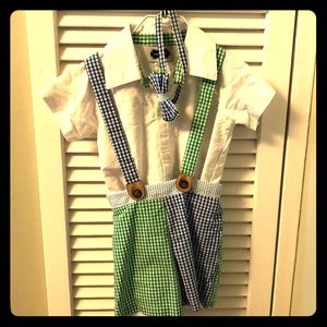 Mudpie Toddler Boy Overalls Oufit